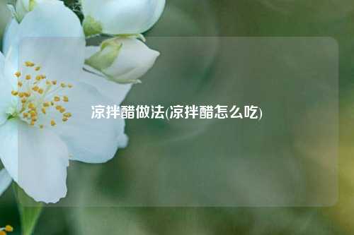凉拌醋做法(凉拌醋怎么吃)