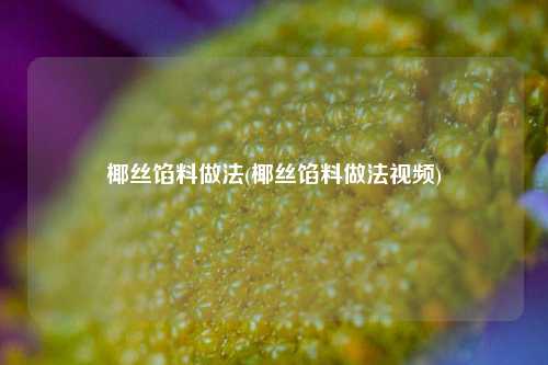 椰丝馅料做法(椰丝馅料做法视频)