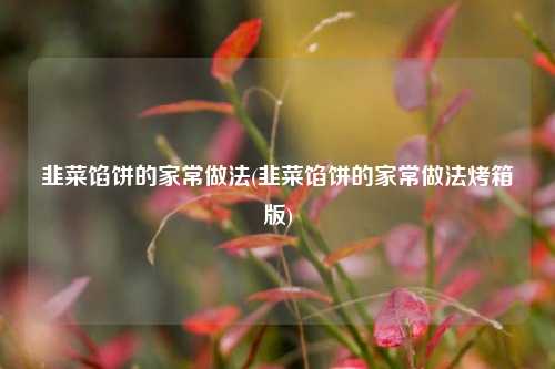 韭菜馅饼的家常做法(韭菜馅饼的家常做法烤箱版)
